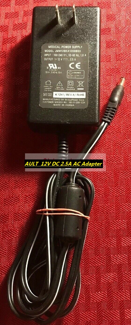 *Brand NEW*AULT JMW128KA1200B03 Medical Switching Power Supply 12V DC 2.5A AC Adapter